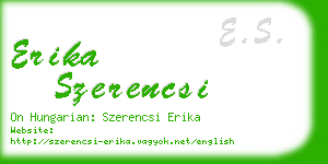 erika szerencsi business card